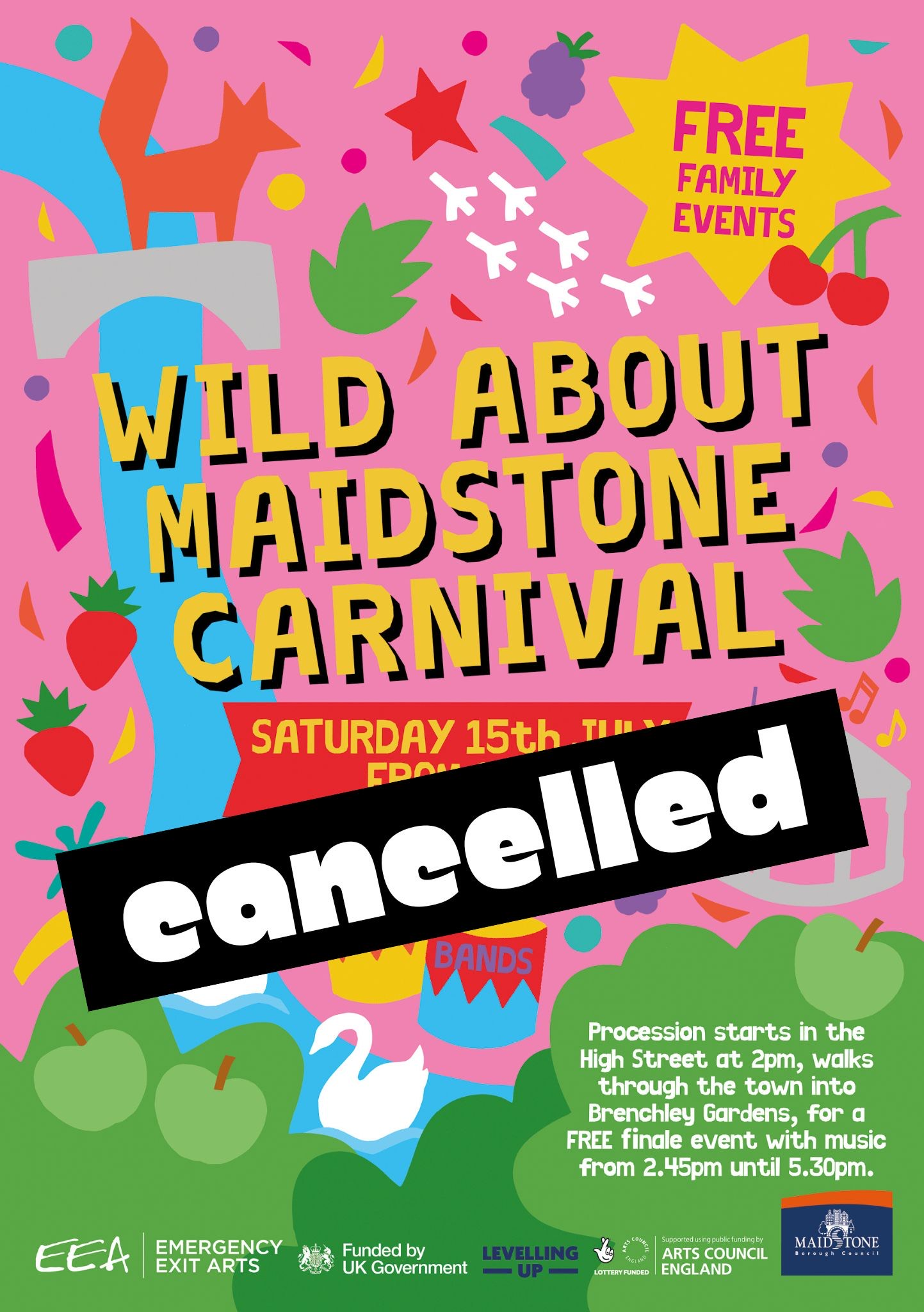 Cancellation of Maidstone Arts Carnival in Maidstone Town Centre and Rivival in The Park in Mote Park