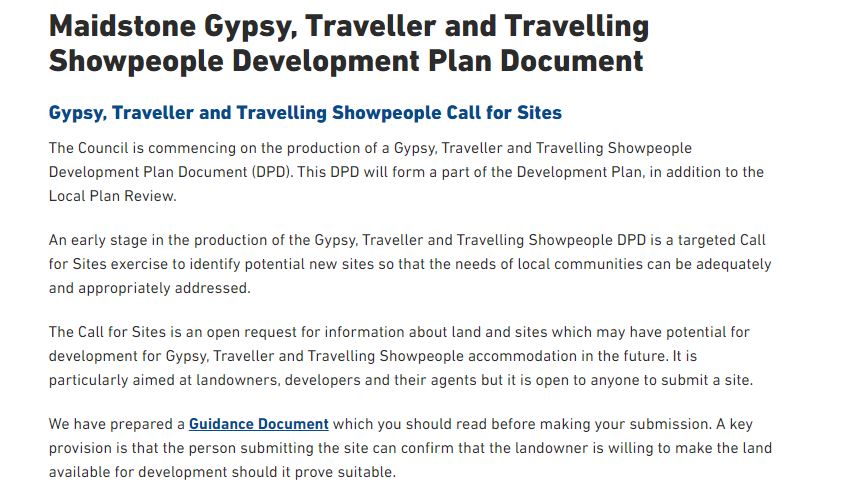 MBC calls for sites for gypsy and traveller community