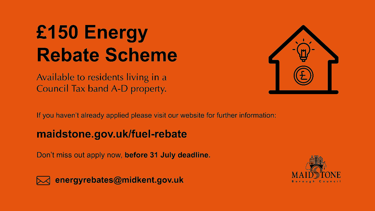 Apply before 31 July for Energy Rebate Scheme