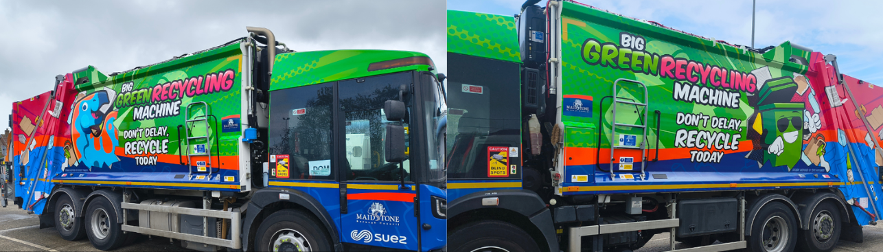 Have you seen the “big green recycling machine”?